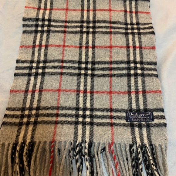 Burberry Lambswool check scarf grey - Picture 3 of 5